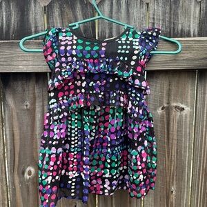 Kate Spade ♠️ little girls polka dot ruffle dress, size 24m